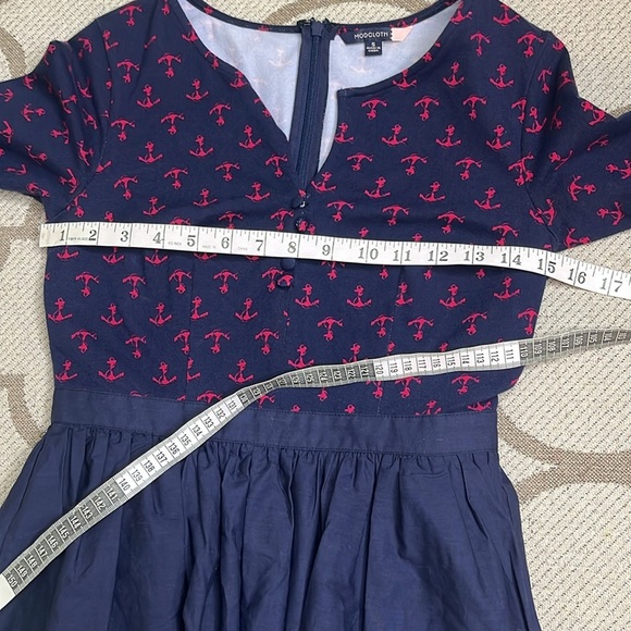 ModCloth anchors away twofer dress nautical sailor print retro dress size small - Picture 14 of 16